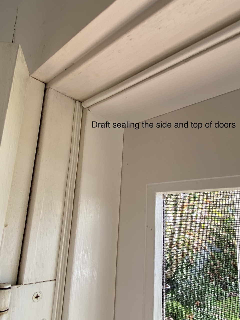 Draft sealing the side and top of doors