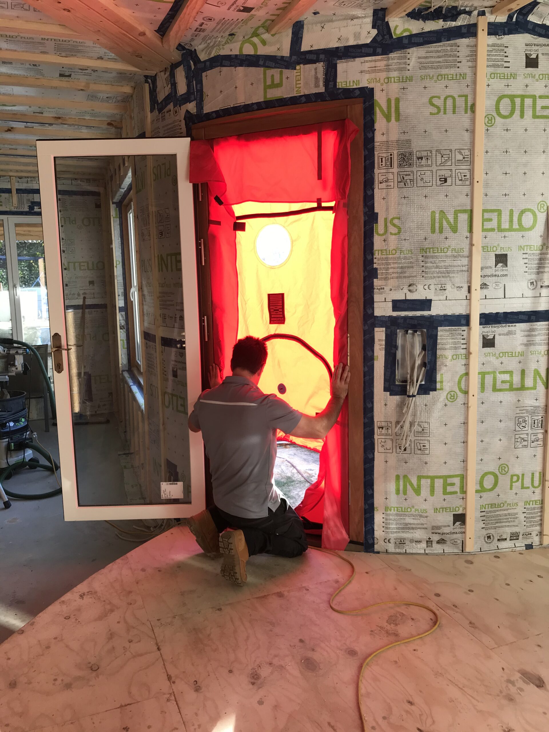 Blower door test being conducted IMG_3908