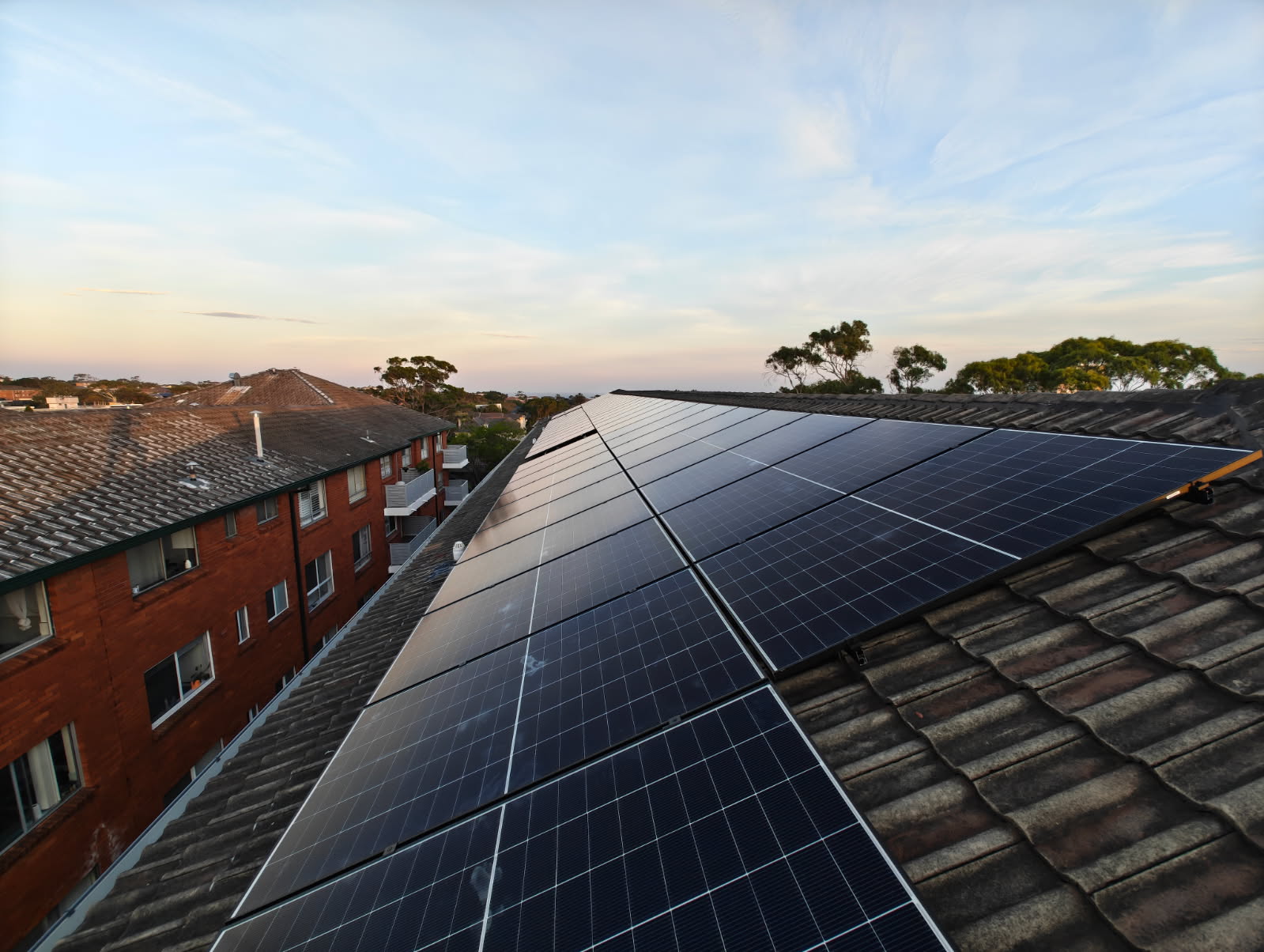 PV-Panels-Roof-Sunset