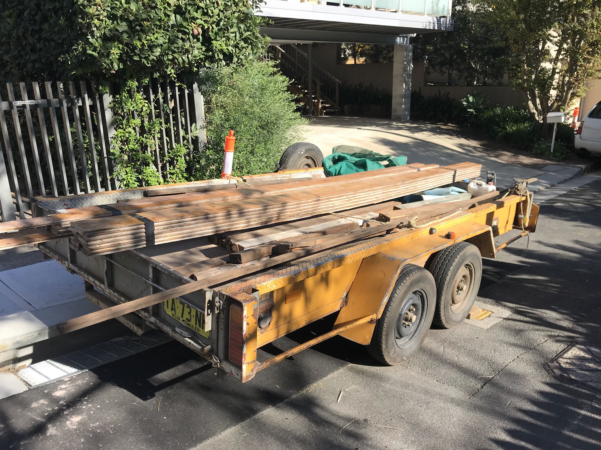 Recycled our floor boards to another job